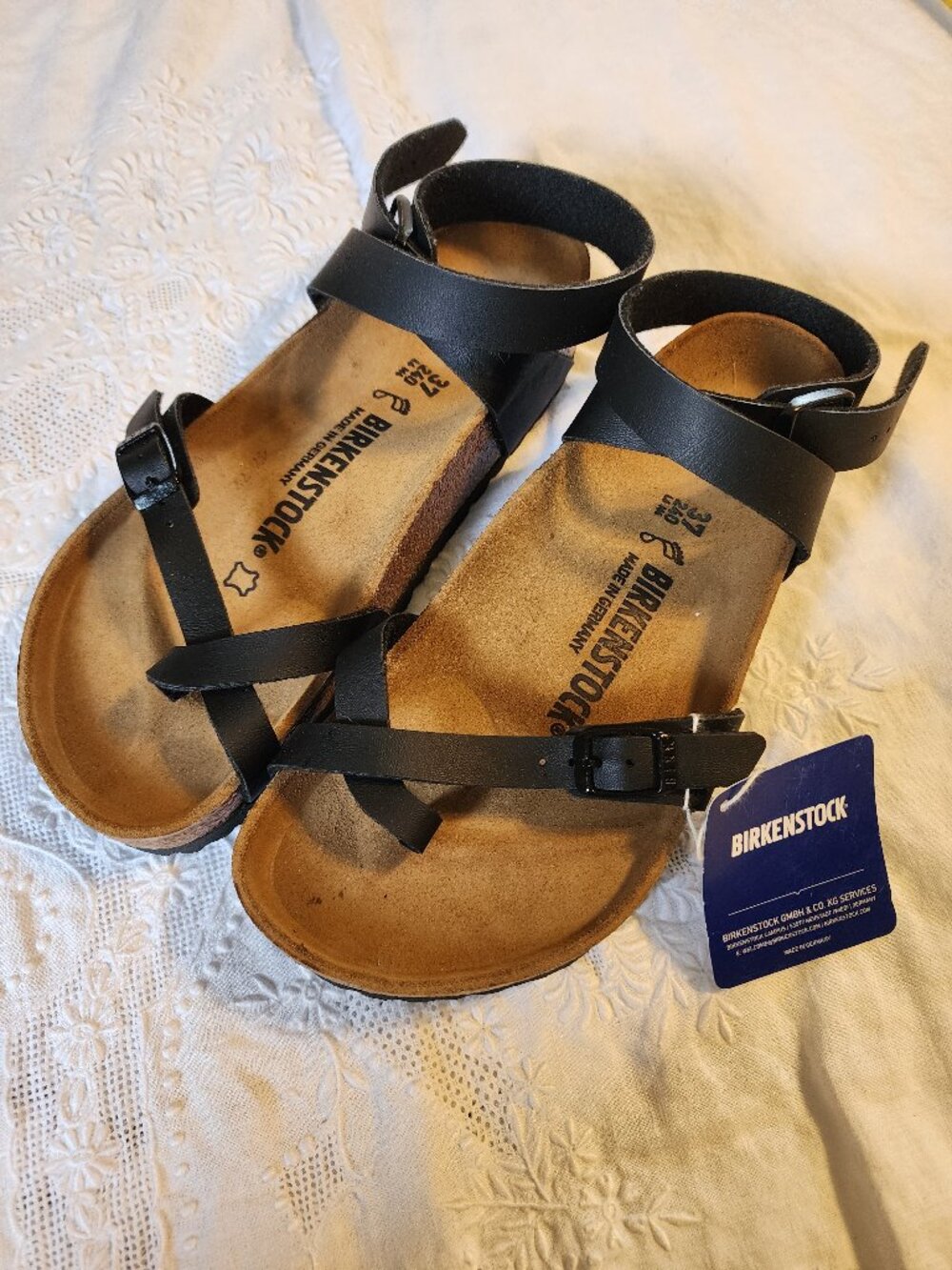 Birkenstock Yara black ankle strap sandals